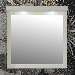 Opadiris Зеркало для ванной Мираж 80 с козырьком, слоновая кость – фотография-2